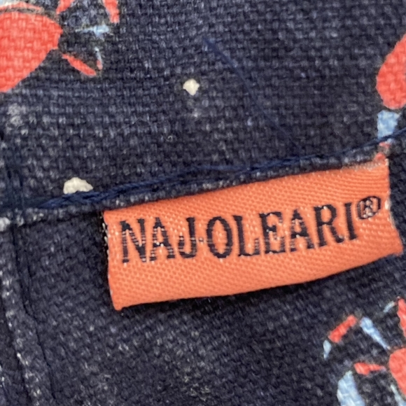 Preloved Naj Oleari Women's Coral Crab Patterned Navy Bucket Hat - Unique - Picture 8 of 10
